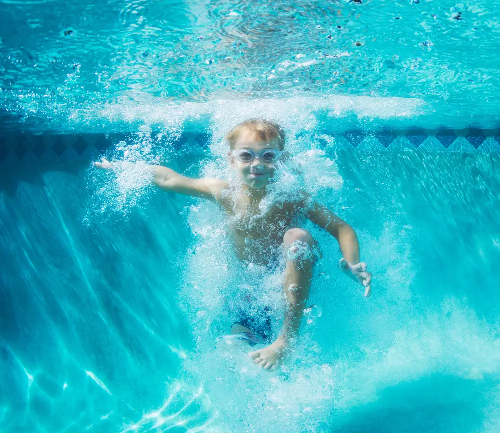 boy swimming