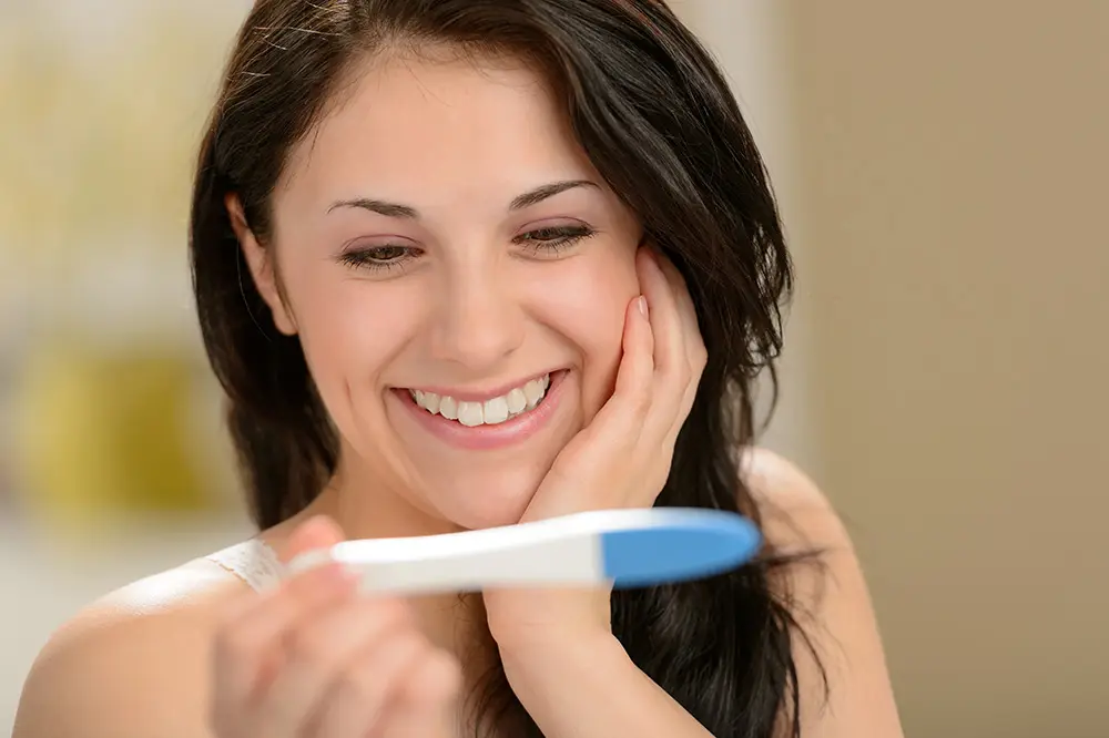 Happy pregnant woman