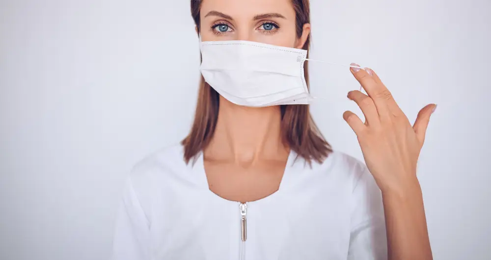 woman in mask