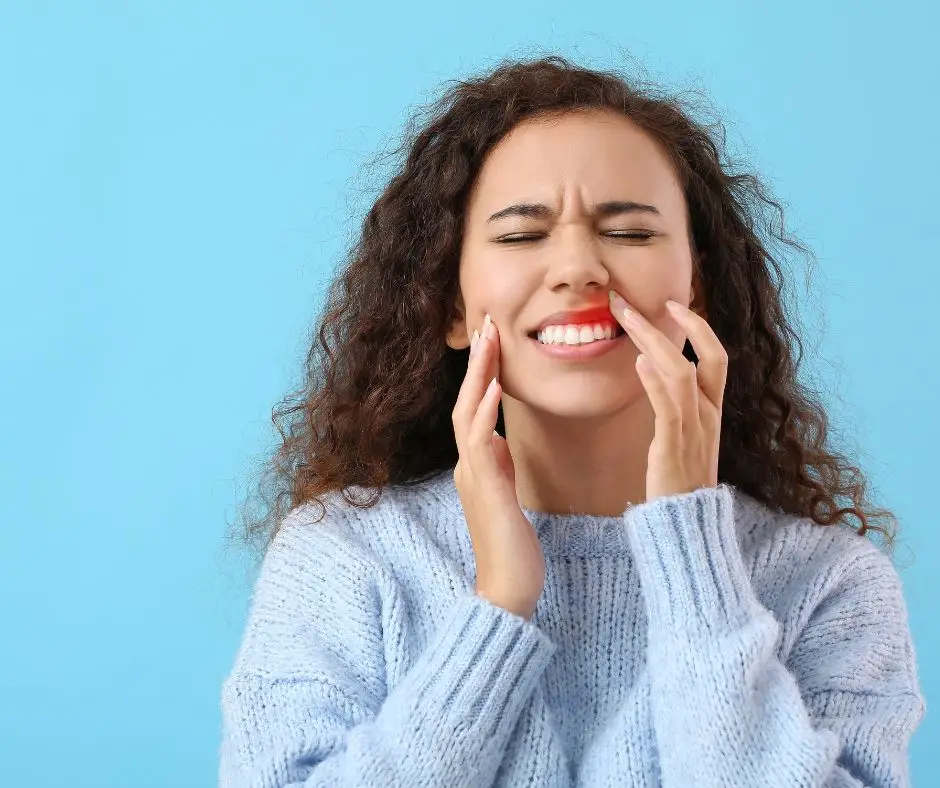 woman with gum disease